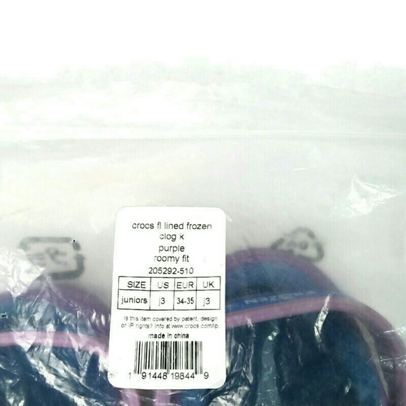 Crocs Girls Fun Lab Lined Frozen Anna Elsa Clog j3 - Picture 10 of 12